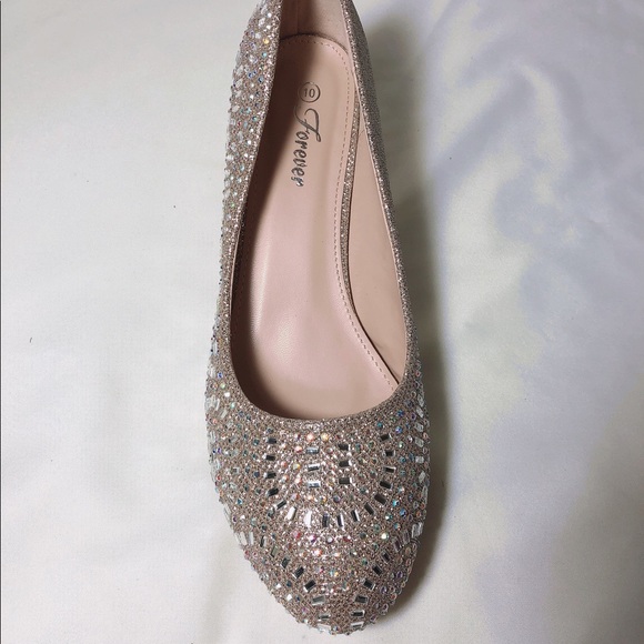 🌽3 /$ 30🌽Womens Heel champagne Rhinestone… - Picture 5 of 8